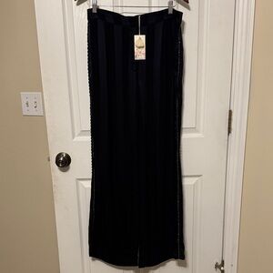 Johnny Was Black Striped Trousers NWT size small